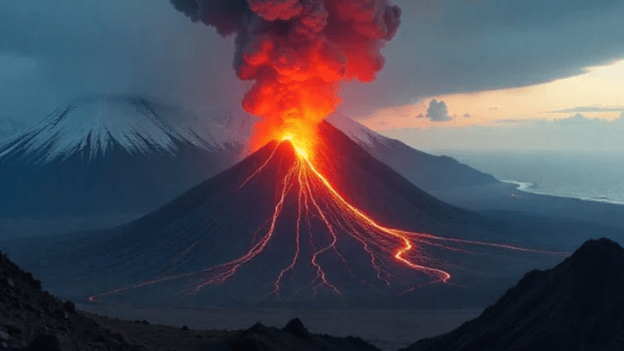 Nature’s Wrath Unfolds as Volcano Erupts After Earthquake in Russia