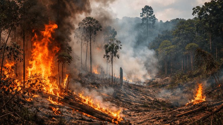 Hidden damage from Amazon fires now outweighs deforestation as carbon emissions surge