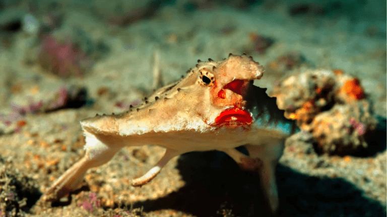 Meet the red-lipped batfish, the unusual Galápagos creature with bright red lips