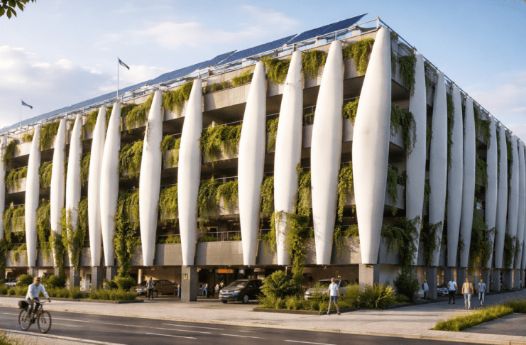 Sweden reuses wind turbine blades to build a multi-story parking garage