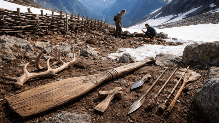 As ice melts, Norway’s mountains reveal a perfectly preserved 1,500-year-old reindeer trap