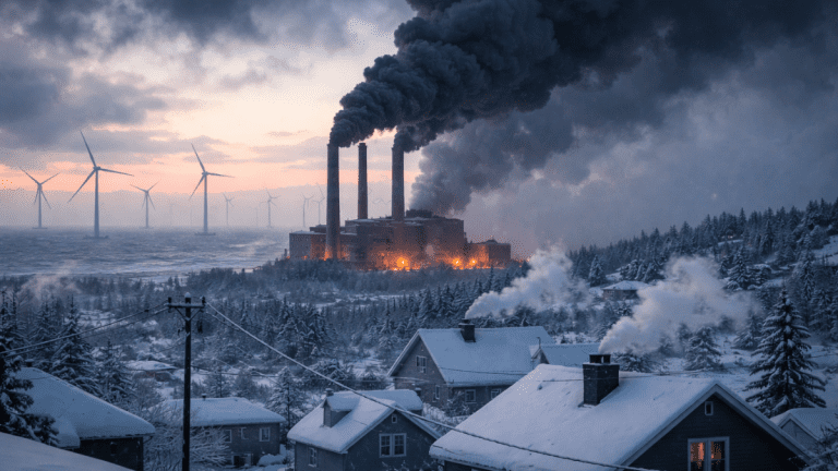 When winter demand rises, oil-fired power fills the gap and the air